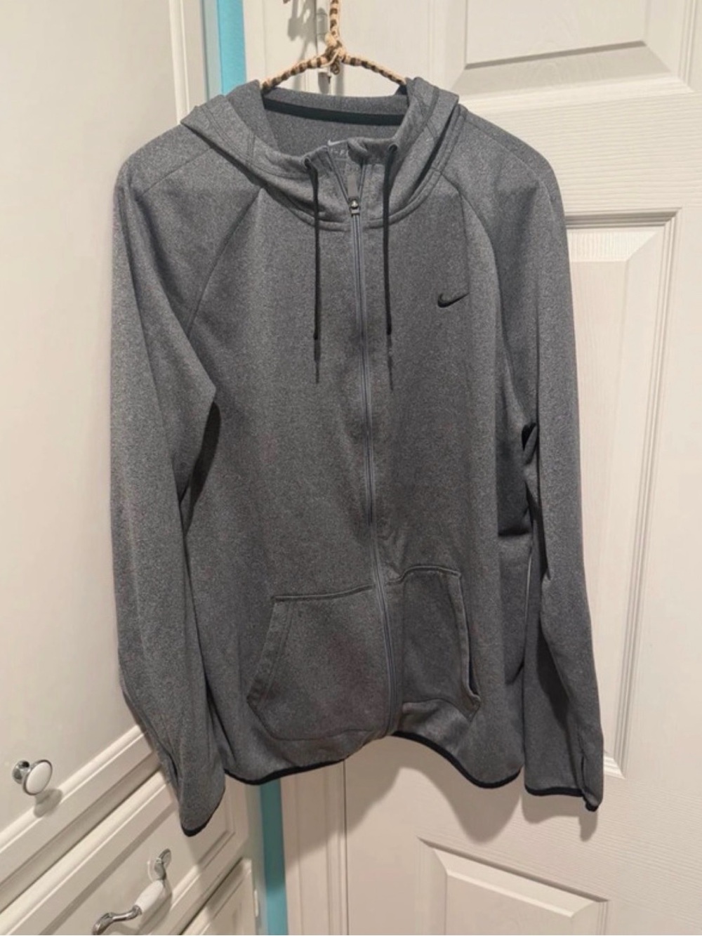 Nike Women's Heather Gray Full-Zip Hooded Jacket